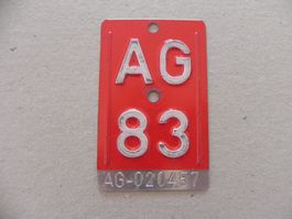 Velonummer Velo Rad AG 1983 Aargau 83 Nummer Geschenk Bike