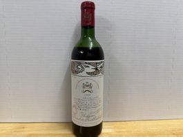 1 Flasche Mouton Rothschild 1966 Rotwein Bordeaux 75cl RAR..