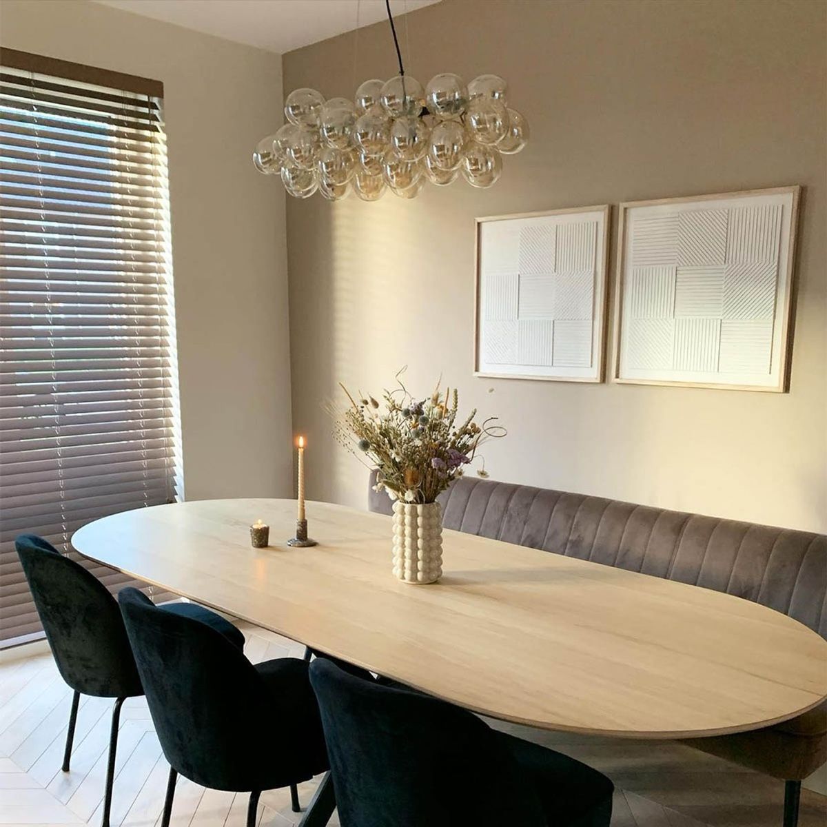 Lustres & lampes de plafonds: Hanging lamp bubble glass amber 80cm width 35cm height – D'occasion à Thalwil par gastongw 2
