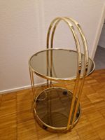 Vintage Barwagen/Rollwagen Gold mit Glasablagen!