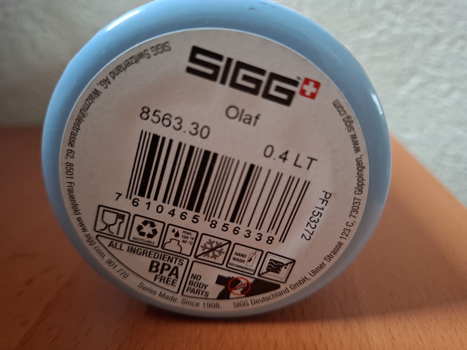 Sigg Borracce & Thermos: gourde Sigg Olaf, 0,4 litre – Nuovo e nell'imballaggio originale da Tramelan venduto da yok-yok 1