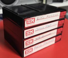 MC Musikkassette Aufbewahrungsbox - 4x - Stapelbar