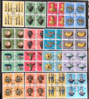 1972- 75 Pro Patria Archäologische I - IV 4er Sätze ET