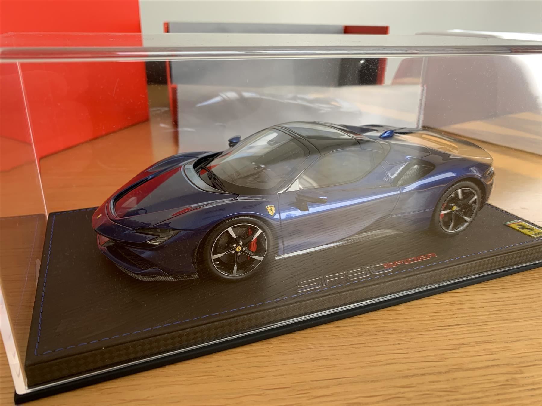 BBR Models Modellautos: Ferrari SF90 Spider  1/18  BBR blau clos – Neu und originalverpackt aus Stein AR von Krabbe2