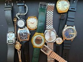 Uhrenlot – 10 Armbanduhren – ungeprüft – ideal für Uhrmacher