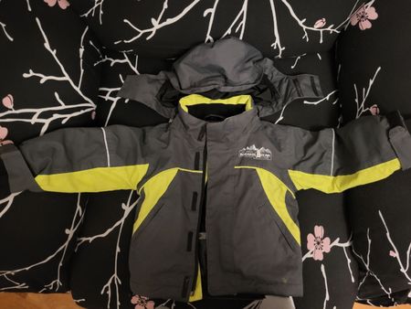 Veste d'hiver Extend taille 86 gris et jaune