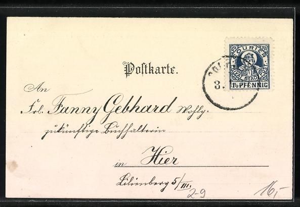 Cartoline postali: Litho München-Schwabing, Kleinhesselohe – Usato da Berlin venduto da bartko-reher 1