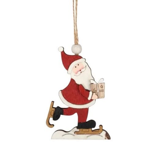 Tutte le decorazioni: Baumschmuck Weihnachtsmänner 9cm Holz – Nuovo e nell'imballaggio originale da Basel venduto da Seifehuesli 3