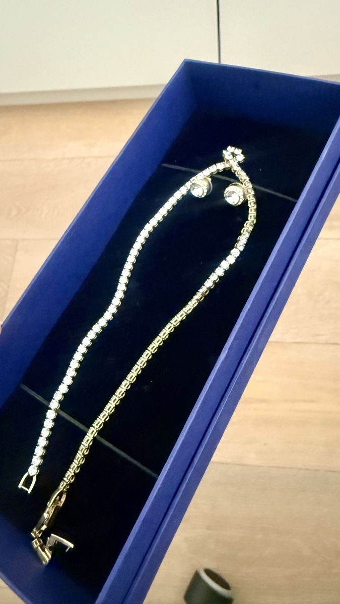 Swarovski Catenine: Swarovski Halskette + Ohrringe, Gold – Usato da Uitikon Waldegg venduto da n_un