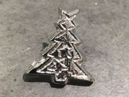 Kerzenstecker Tannenbaum in Alu Silber