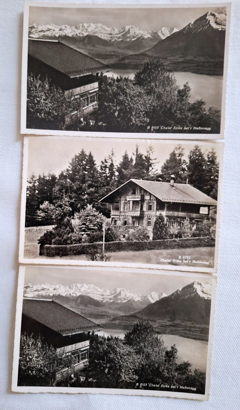 Cartoline postali: Chalet Erika Haltenegg 1943 – Usato da Lyssach venduto da Lyhuga 1