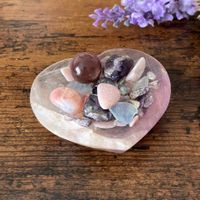 ✲ Fluorit Herz Schale✲ 89g / 68mm Fluorite Bowl