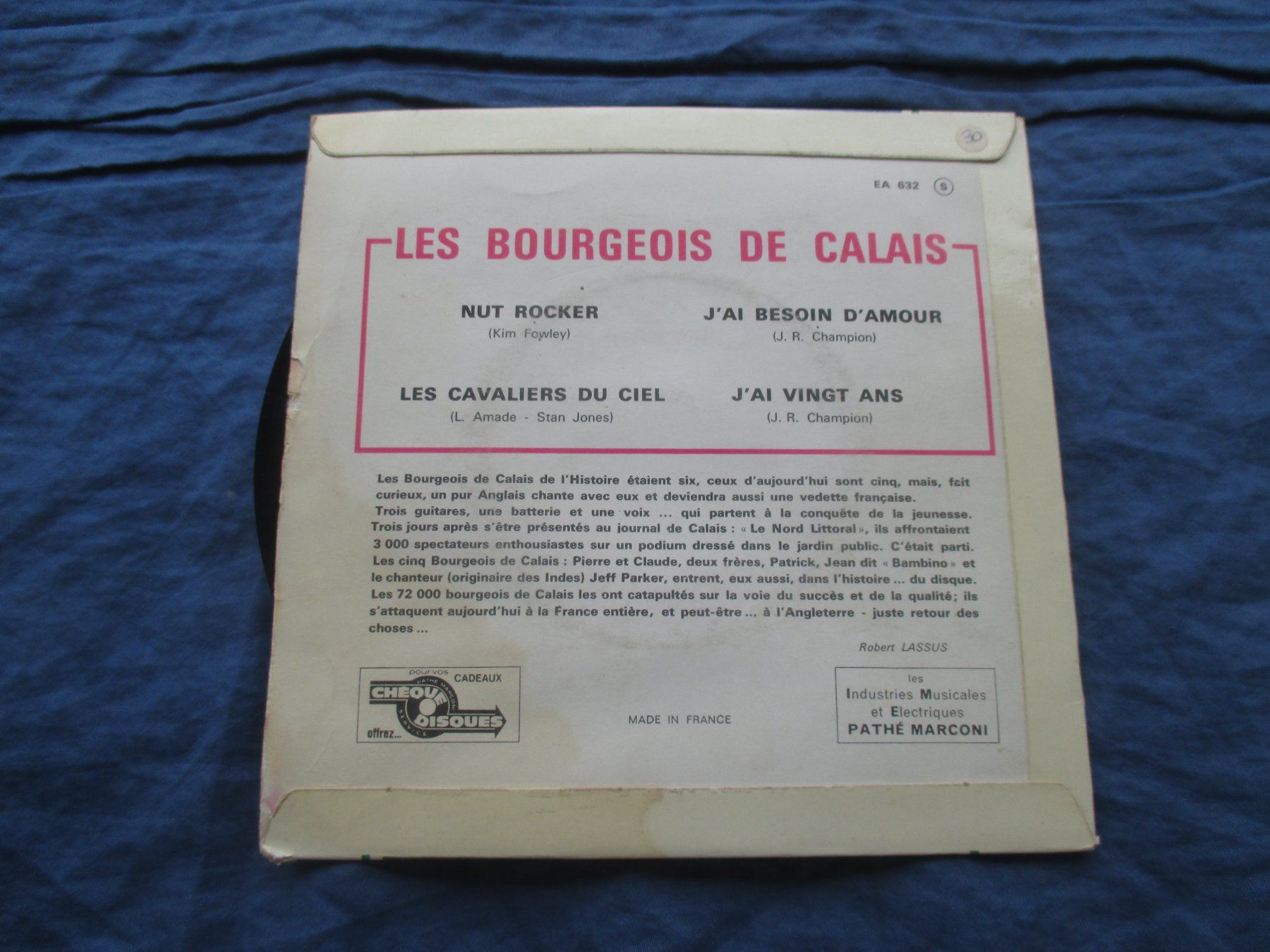 Vinyles: Les Bourgeois de Calais EP Nut rocker – D'occasion à Colombier NE par Nevenma 1