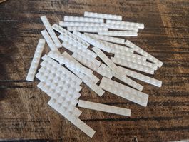 lego 3460 lot de 35 pièces White Plate 1 x 8