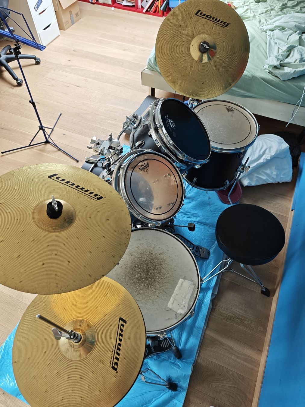 Ludwig Strumenti musicali: Komplettes Schlagzeugset Ludwig Accent CS Custom – Usato da Stansstad venduto da fab_d75n 1