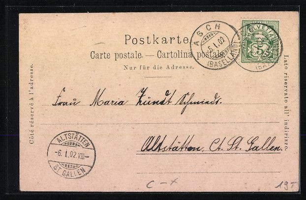 Cartoline postali: AK Aesch, Strasse am Hotel, Ortsansicht – Usato da Berlin venduto da bartko-reher 1