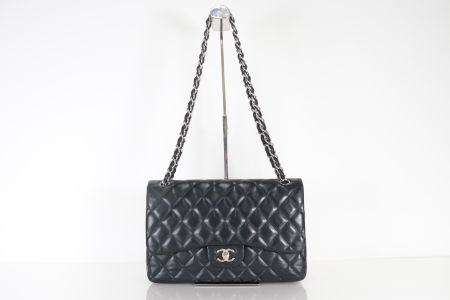 🖤 CHANEL Classic Flap Jumbo – Schwarzes Lammleder NP: 10920