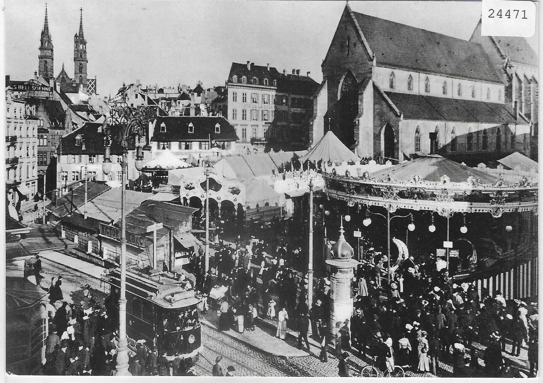 Cartoline postali: Basel - Messebetrieb auf dem – Antico da Ettingen venduto da Kartenplanet