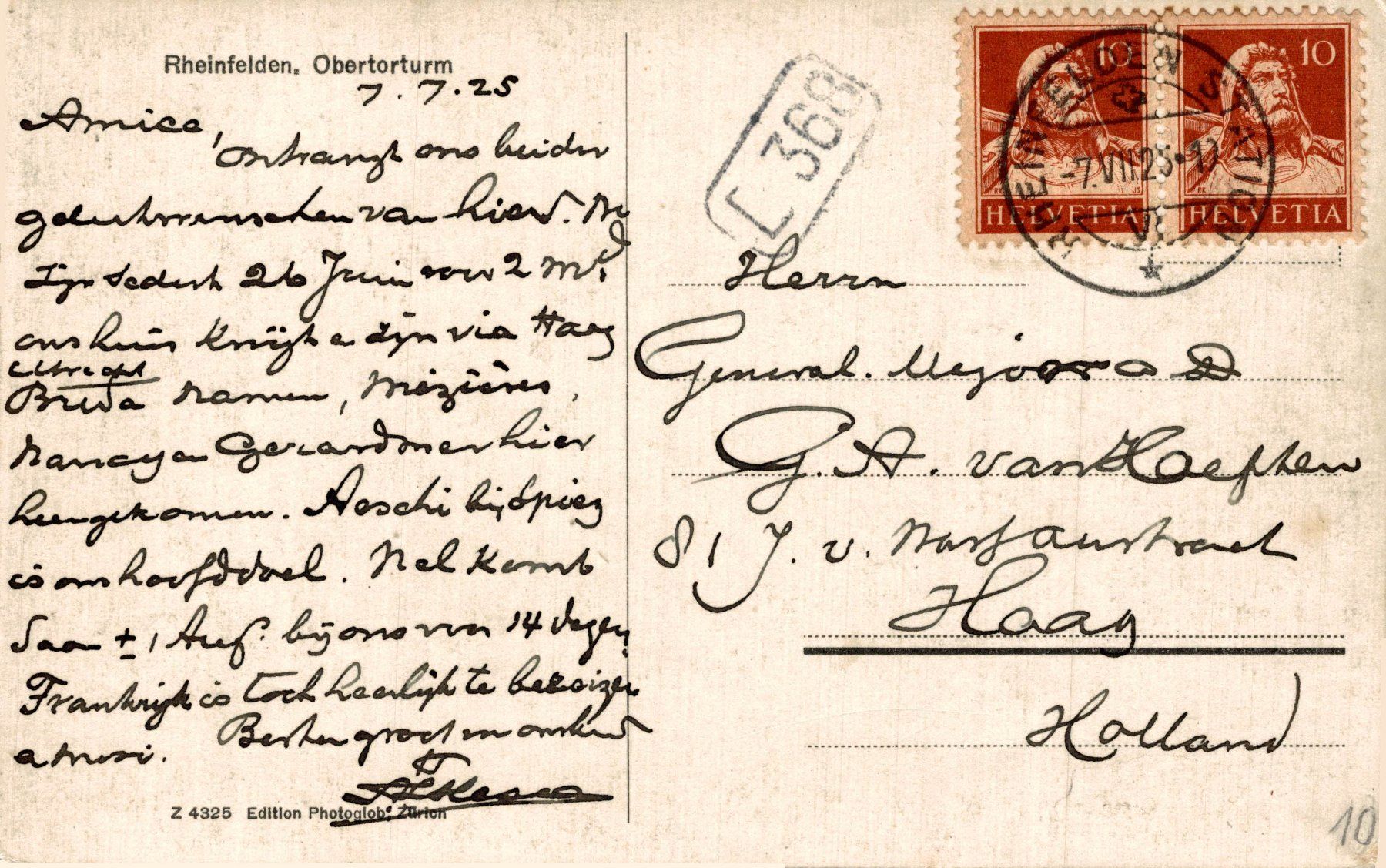 Cartoline postali: Rheinfelden - Obertorturm – Usato da Bronschhofen venduto da Astore 1