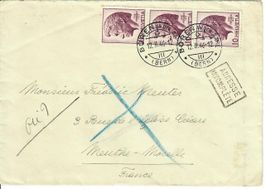 Brief, Büren a.A. 1946 nach London und retour
