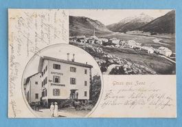 Zuoz - Dorfansicht - Gasthaus zum Schweizerbund - 1905