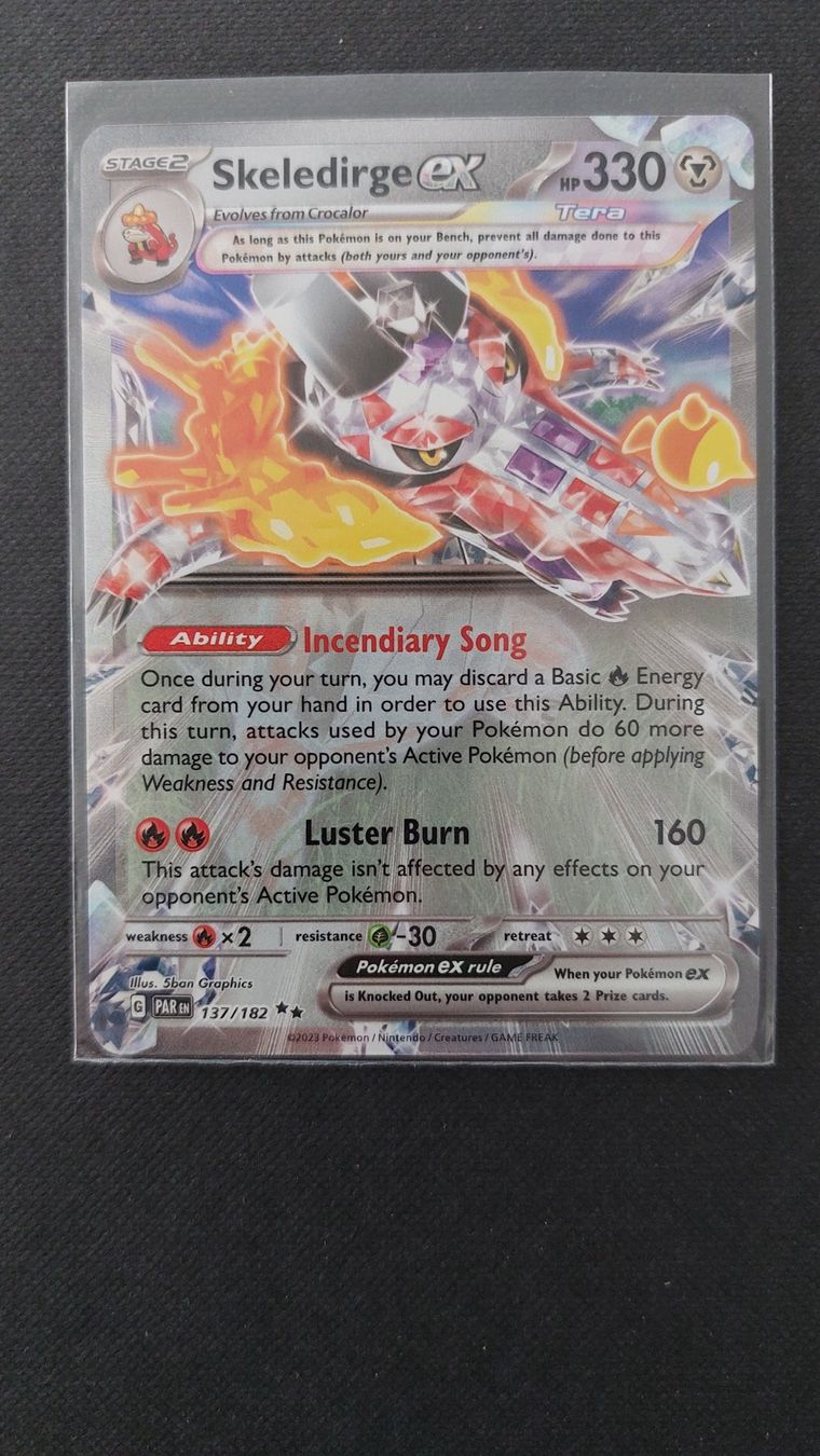 Pokémon Carte collezionabili: Skeledirge ex Paradox Rift – Nuovo (secondo la descrizione) da Bellinzona venduto da Pagur