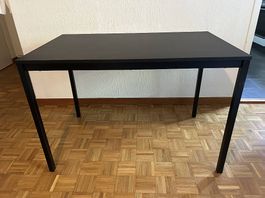 Table à manger 110x67cm noir et 2 chaises noir