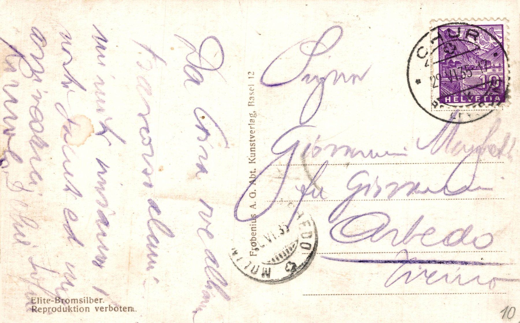 Cartoline postali: Chur. Poststrasse mit Restaurant – Usato da Bronschhofen venduto da Astore 1