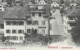 27.12.1911 seltenes Luftbild Adliswil Dorfstrasse/Zentrum