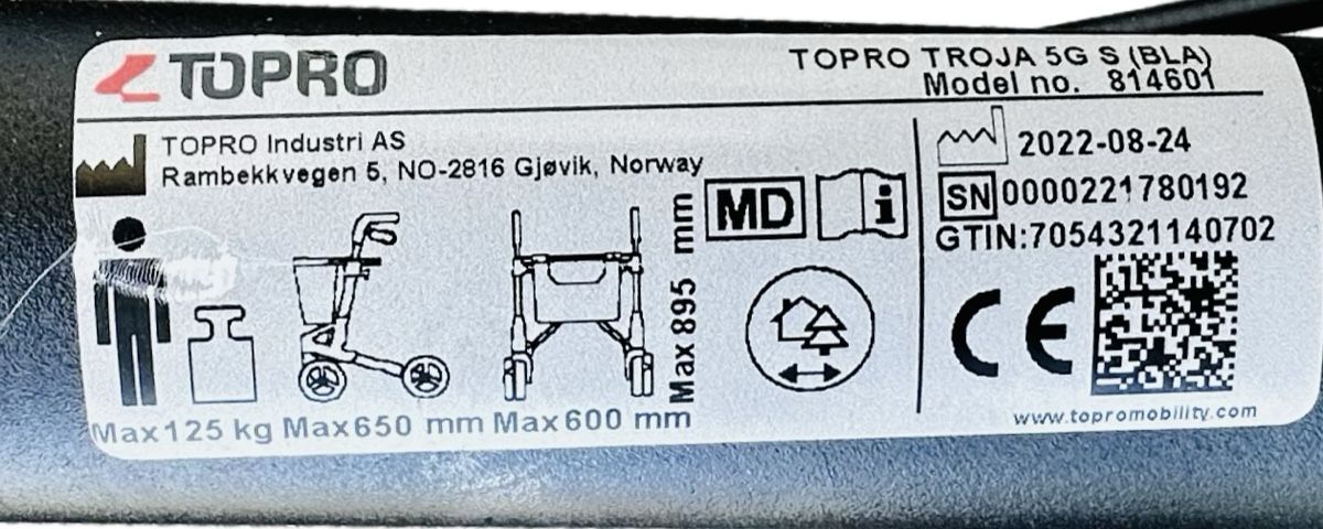 Ausili per la deambulazione: Rollator Topro Troja 5G Premium "S" schwarz – Usato da Leimbach TG venduto da Thurgi_Doro 5