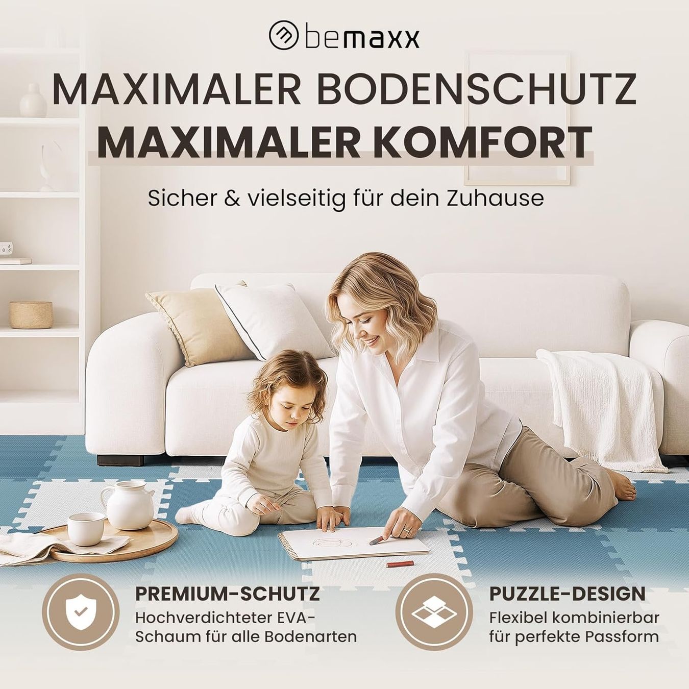 Tappeto da gioco: Bodenschutzmatte 18 Puzzlematten Schaumstoff Blau – Nuovo e nell'imballaggio originale da Schaffhausen venduto da lou_w76n 1