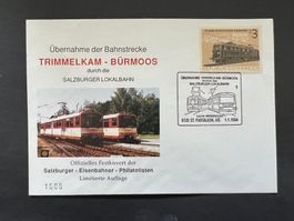 Bahn Trimmelkam-Bürmoos 1994 Brief gest. (E1515)