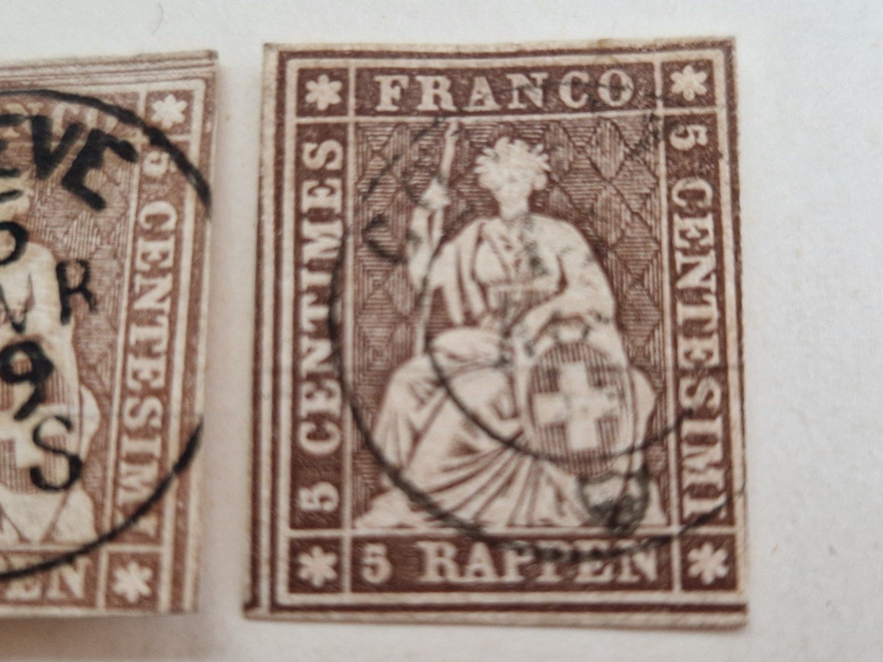 Alle Briefmarken: Strubel 22D, ab 1.- – Gebraucht aus Burgdorf von Glossy01 2
