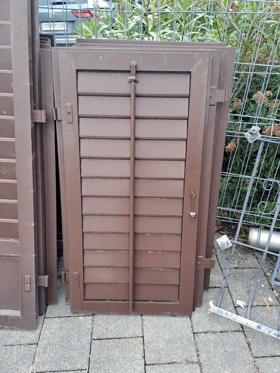 Fensterläden B 62.5 cm & H 124.5 cm Braun Alu Kaufen auf Ricardo