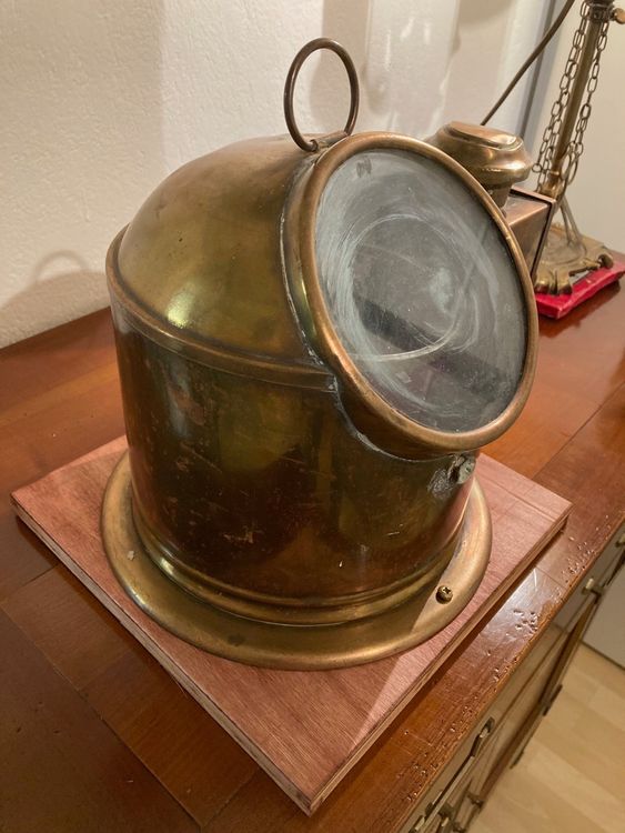 Lanterne nautique en laiton - Lampe électrique décorative à suspendre - Lampe de bateau marine
