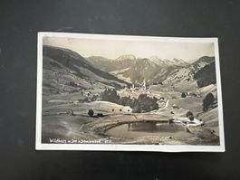 Postkarte Wildhaus mit See und Schwimmbad 1934 (M981)