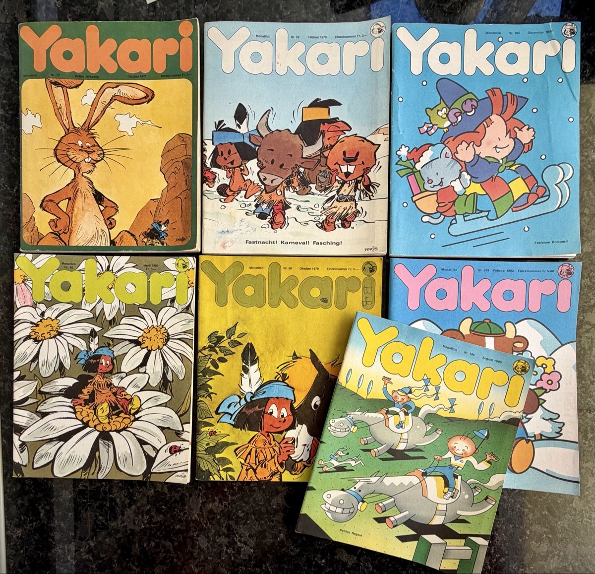 Fumetti: 7xComics Hefte Yakari 1977-1992, schön mit Bastelseiten kpl. – Usato da Kehrsatz venduto da Raboy