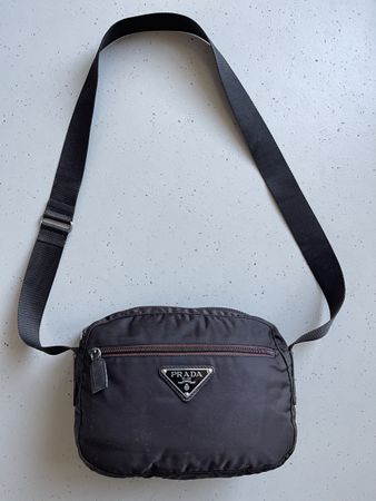 PRADA Vintage Nylon Crossbody Bag Braun Unisex