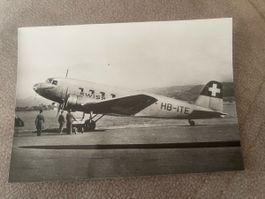 Historisches Foto Swissair Flugzeug HB-ITE Douglas DC-2