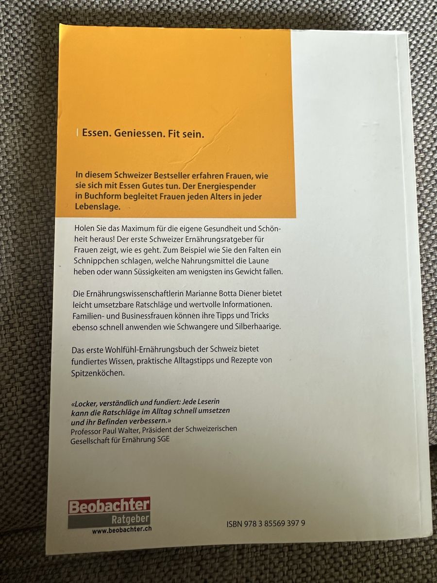 Libri: Essen. Geniessen. Fit sein. – Usato da Zürich venduto da ziaa 1