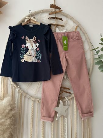 Süsses Mädchen Frühlingsset Gr. 122 *NEU mit Etikett