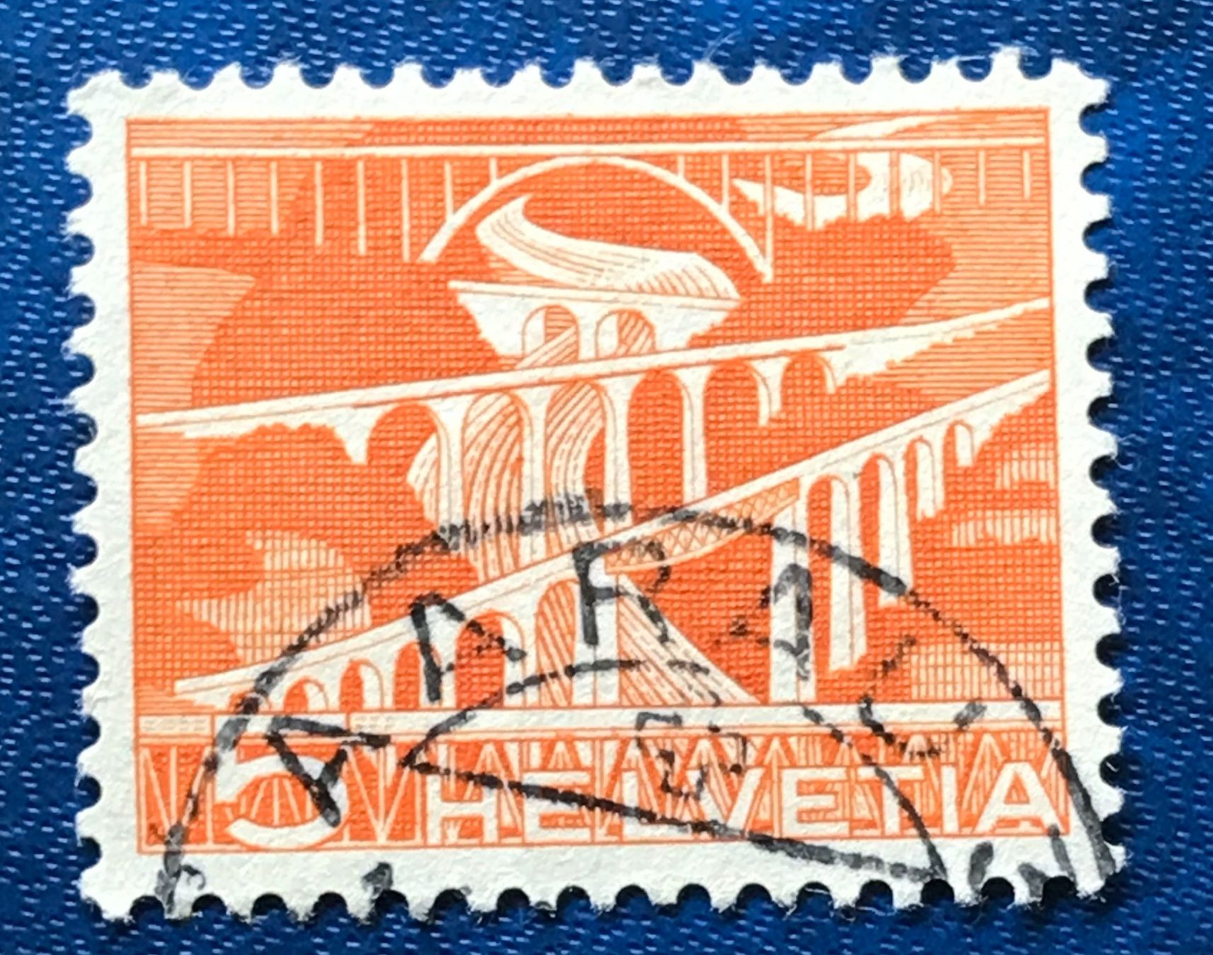 Tutti i francobolli: Nr.298 mit Stempel Strassenbrücken  1949    – Usato da Aarau venduto da Billa007