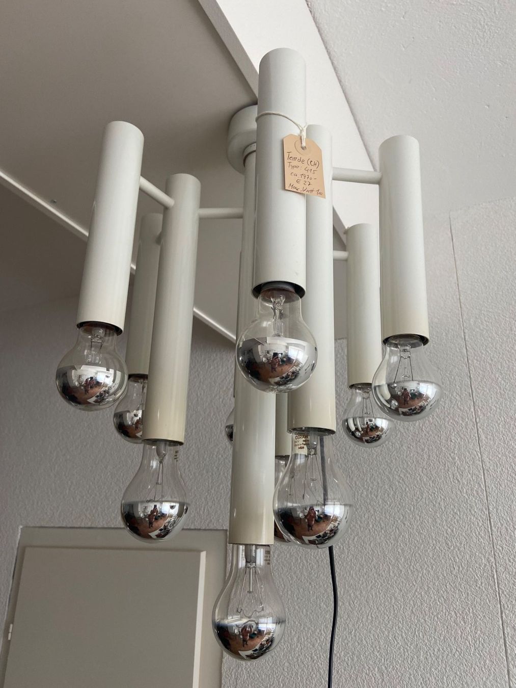 Temde Leuchten Kronleuchter & Deckenlampen: Temde (CH) Type : 415 , Space Age , Deckenleuchte ca. 1960- – Gebraucht aus Speicher von AndHa