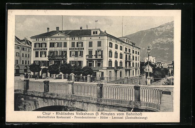 Cartoline postali: Chur, Alkoholfreies Restaurant Rhätisch – Usato da Berlin venduto da bartko-reher