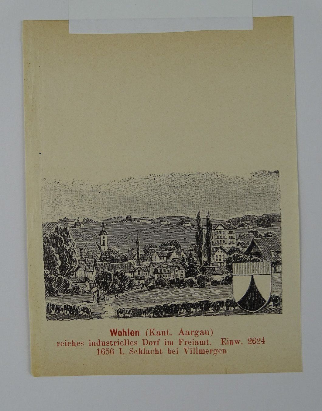 Incisioni: WOHLEN, ZINKÄTZUNG 1896 – Usato da Grüningen venduto da Kartensammler 2