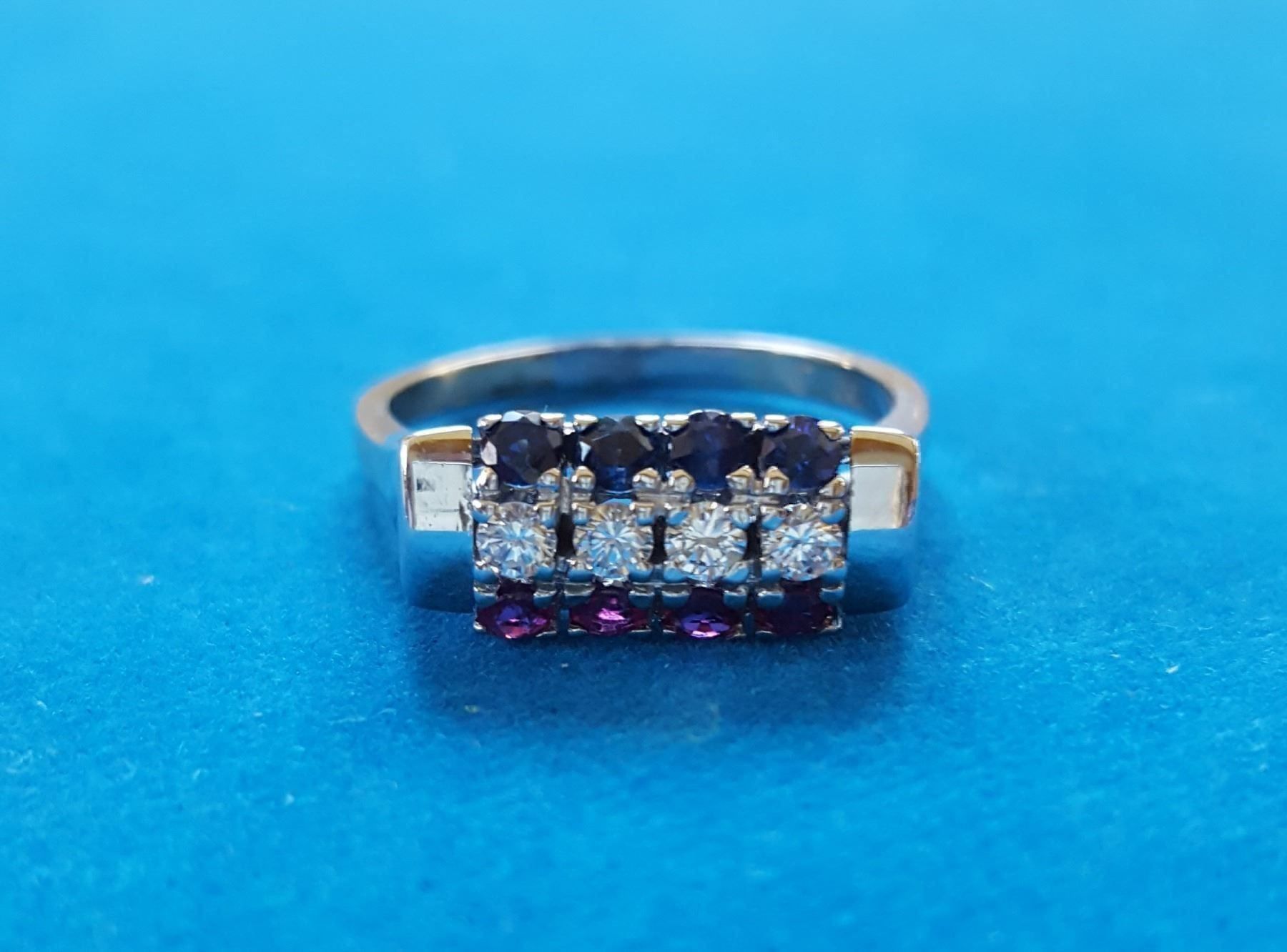 Anelli: 750 Gold Ring Brillanten/Rubine/Saphire – Usato da Wald ZH venduto da Aniade 9