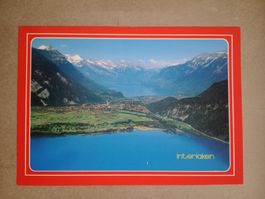 AK Interlaken Bern Vogelschau mit Thunersee und Brienzersee