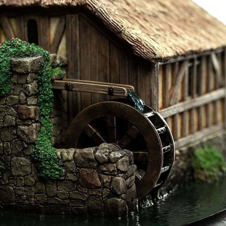 Statuette: Hobbiton Mill & Bridge - The Hobbit / Herr der Ringe – Usato da St. Gallen venduto da ManuelSt. 3
