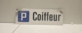 Schild, Coiffeur Parkplatz Schild. (nov747)