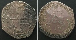 England 1/2 Crown o.J.(1641-1643) KARL I. Silber vz+
